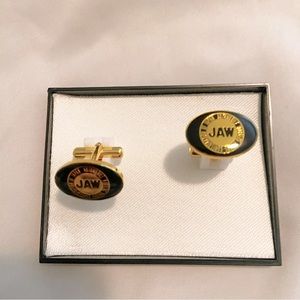 Vintage Automobile Workers Unions Confederation Of Japan Cuff links JAW